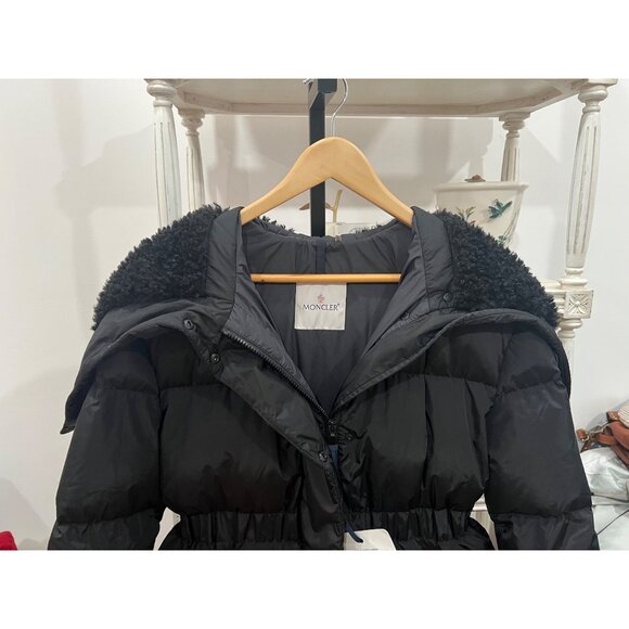 BNWT MONCLER $3,100 Women's Black Bruneaux Long Down Jacket Size 0 XS - Picture 14 of 16